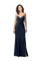 Sweetheart Fit and Flare Stretch Formal Crepe Bridesmaid Dress / Prom Dress with Side Slit and Strappy Back Australia