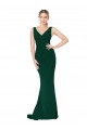 V-Neck Floor Length Long Formal Crepe Mermaid Bridesmaid Dress / Prom Dress Australia