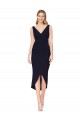 Knee Length V-Neck Formal Crepe Short Cocktail Wrap Bridesmaid Dress / Prom Dress Australia