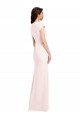 Cap Sleeve A-Line Formal Crepe Bridesmaid Dress / Prom Dress with Pockets Australia