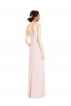 Square Neck Low Back A-Line Bridesmaid Dress / Prom Dress with Front Slit and Pockets Australia