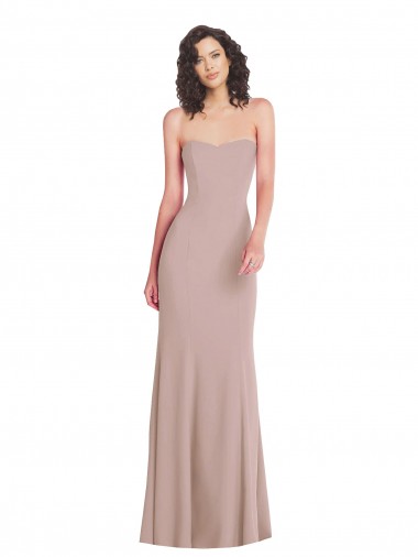 Strapless Princess Line Formal Crepe Mermaid Bridesmaid Dress / Prom Dress Australia