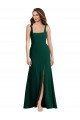 Square Neck Trumpet Maxi Bridesmaid Dress / Prom Dress with Front Slit Australia