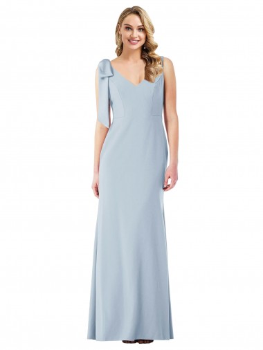 V-Back Bow Shoulder Trumpet Bridesmaid Dress / Prom Dress Australia