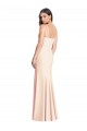 Seamed Bodice Crepe Trumpet Bridesmaid Dress / Prom Dress with Front Slit Australia