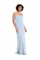 Slim Square Neck Fit and Flare Full Length Stretch Crepe Bridesmaid Dress / Prom Dress Australia