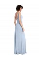 Slim Square Neck Fit and Flare Full Length Stretch Crepe Bridesmaid Dress / Prom Dress Australia
