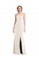 Long Strapless Tuxedo Maxi Bridesmaid Dress / Prom Dress with Front Slit Australia