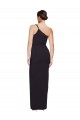 Long Floor Length Formal Crepe Bridesmaid Dress / Prom Dress with Side Split and One Strap Australia