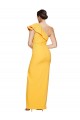 One Shoulder Floor Length Formal Crepe Bridesmaid Dress / Prom Dress with Thigh High Split Australia
