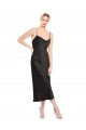 Cowl Neck Midi Length Short Cocktail Formal Stretch Satin Slip Bridesmaid Dress / Prom Dress Australia