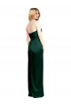Scooped Strapless Neckline Stretech Satin Bridesmaid Dress / Prom Dress with Side Slit Australia
