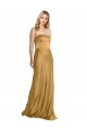 Sleek Strapless Long A-Line Formal Stretch Satin Bridesmaid Dress / Prom Dress Australia