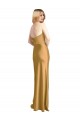 Sleek Strapless Long A-Line Formal Stretch Satin Bridesmaid Dress / Prom Dress Australia