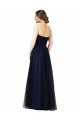 Draped Bodice Sweeheart Long Tulle Bridesmaid Dress Australia