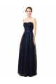 Elegant Lace and Tulle Long Strapless Bridesmaid Dress Australia