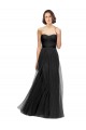 Long Tulle Bridesmaid Dress with Sweetheart Neckline and Belt Australia