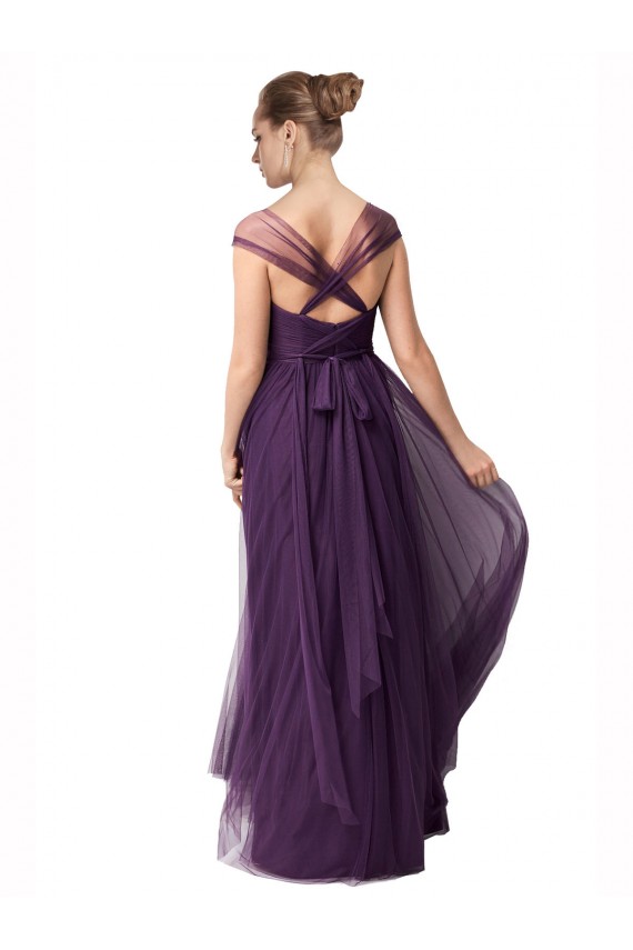 Full Length Long Tulle Bridesmaid Dress with Sweetheart Neckline Australia
