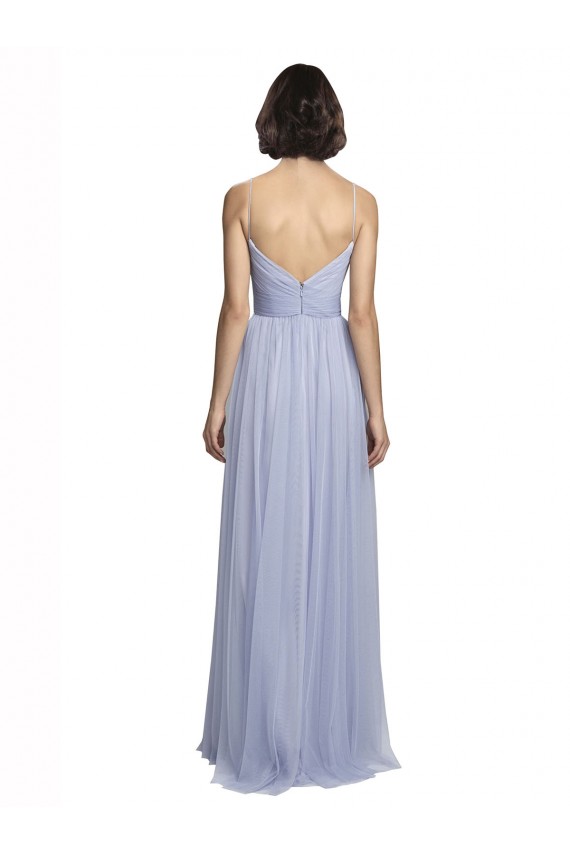 Spaghetti Strap Tulle Bridesmaids Dress with Ruched Bodice Australia