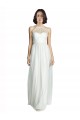 High Neckline Long Tulle Bridesmaid Dress with Illusion Front Australia