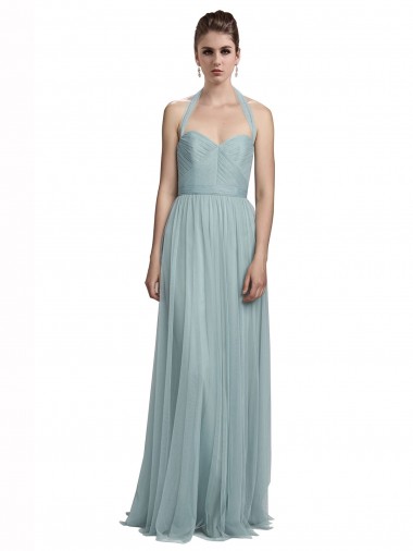 Halter Ruched Sweetheart Neckline Tulle Bridesmaid Dress Australia