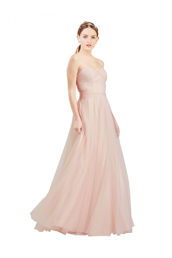 Floor Length Sweetheart Tulle Bridesmaid Dress with Open Back Australia