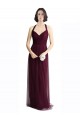 Long Tulle Bridesmaid Dress with Criss-Cross Bodice and Self Straps Australia