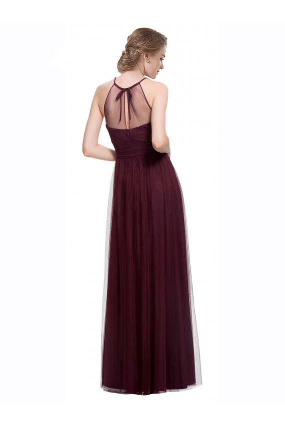 Full Length Soft Tulle Spaghetti Strap Bridesmaid Dress Australia