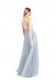 Halter Neckline Slim A-Line Tulle Bridesmaid Dress Australia
