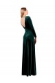 Plunging V-Neckline Long Sleeves Open Back Velvet Bridesmaid Dress / Prom Dress Australia