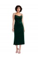 Midi Length Cowl Neck Formal Velvet Short Cocktail Slip Bridesmaid Dress / Prom Dress Australia
