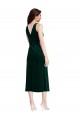 Cowl Neck Velvet Midi Cocktail Length Bridesmaid Dress / Prom Dress Australia