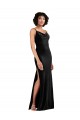 Modern Floor-Length Formal Velvet Bridesmaid Dress / Prom Dress with Cowl Neck and Spaghetti Straps Australia